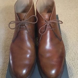 Crockett & Jones tan scotch, with rubber sole
